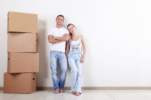 Removal team preparing a local move in Islington