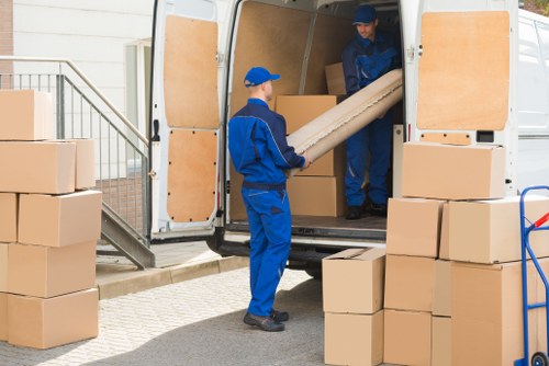 Removal team working on a home move in Islington