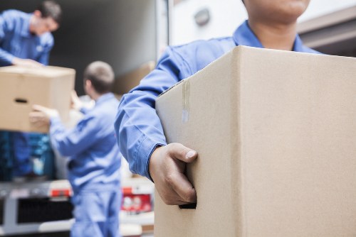 Moving team preparing a residential relocation in Islington