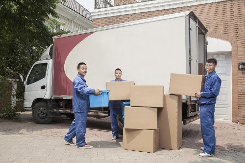 Business relocation items loaded into a van in Islington