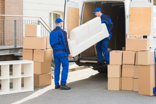 Professional movers in Islington preparing items for safe transport