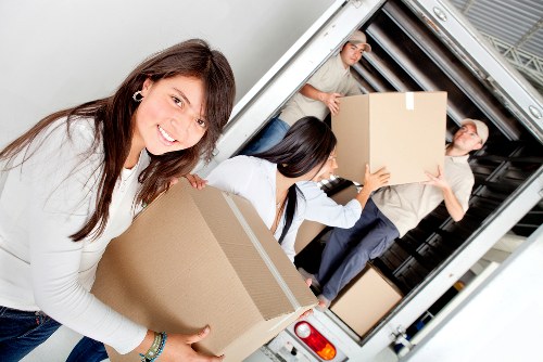 Moving boxes and furniture for an Islington van service